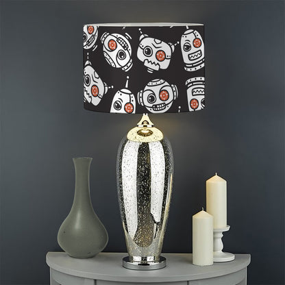 Angry Robot Pattern Print Drum Lamp Shade
