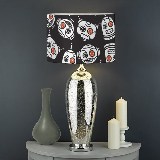 Angry Robot Pattern Print Drum Lamp Shade