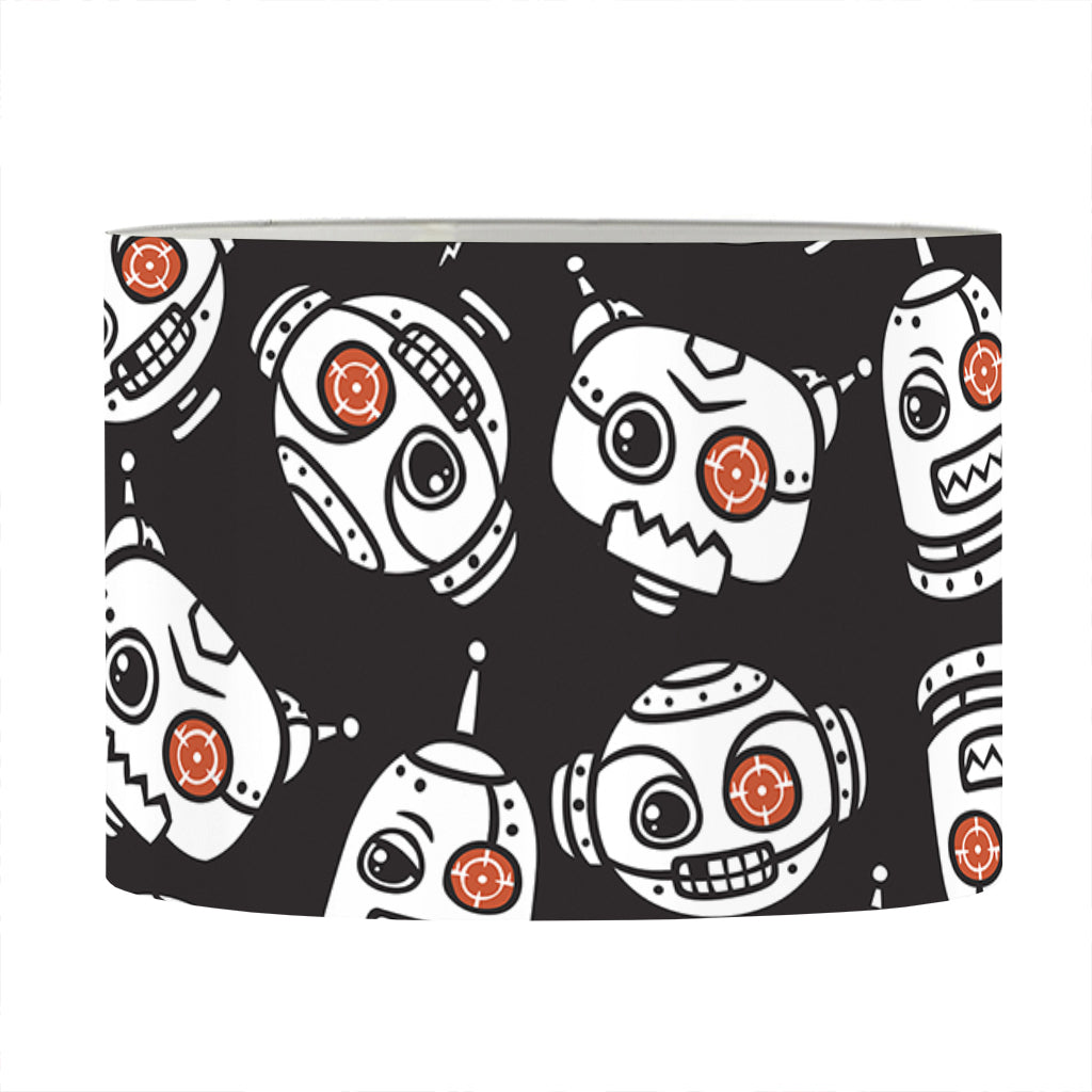 Angry Robot Pattern Print Drum Lamp Shade
