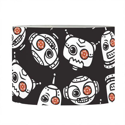 Angry Robot Pattern Print Drum Lamp Shade