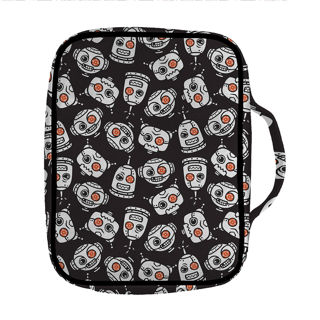 Angry Robot Pattern Print Front Pocket Bible Bag