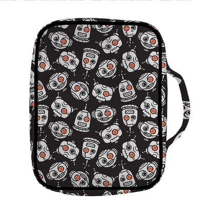 Angry Robot Pattern Print Front Pocket Bible Bag