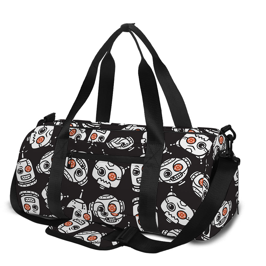 Angry Robot Pattern Print Gym Bag