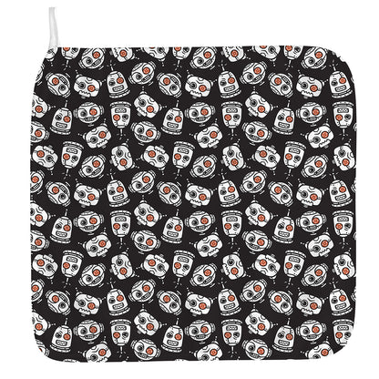 Angry Robot Pattern Print Hand Towel