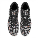 Angry Robot Pattern Print High Top Leather Sneakers