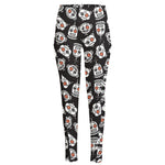 Angry Robot Pattern Print High-Waisted Pocket Leggings