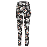 Angry Robot Pattern Print High-Waisted Pocket Leggings