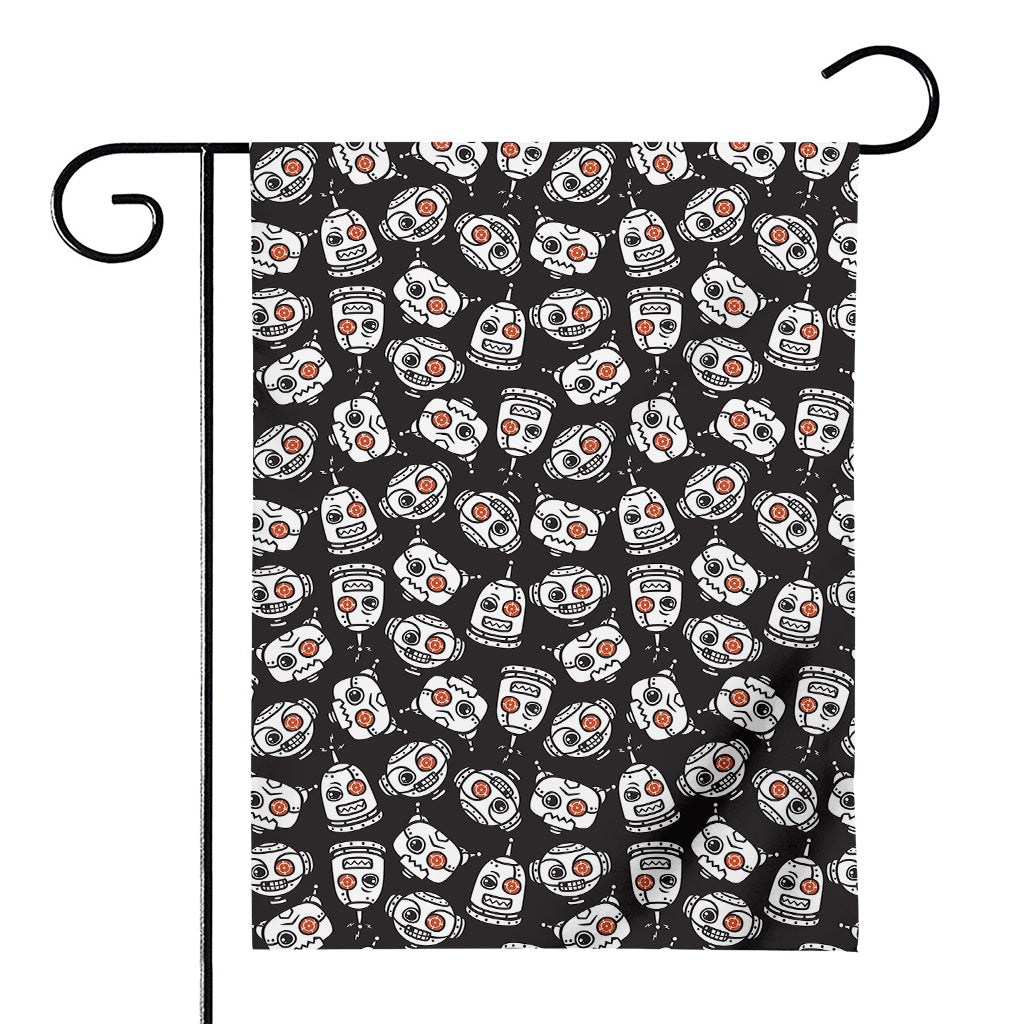 Angry Robot Pattern Print House Flag