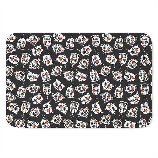 Angry Robot Pattern Print Indoor Door Mat