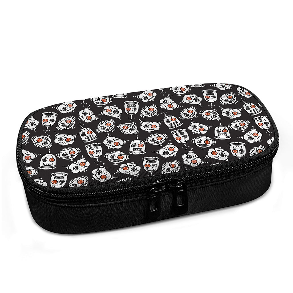 Angry Robot Pattern Print Insulin Cooler Travel Case