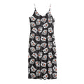 Angry Robot Pattern Print Jersey Midi Cami Dress
