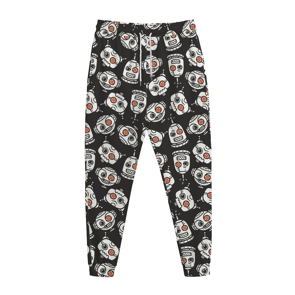 Angry Robot Pattern Print Jogger Pants