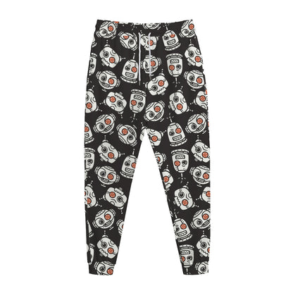 Angry Robot Pattern Print Jogger Pants