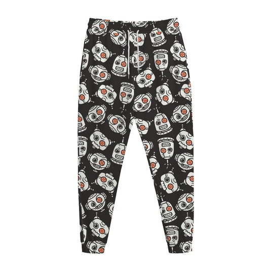 Angry Robot Pattern Print Jogger Pants