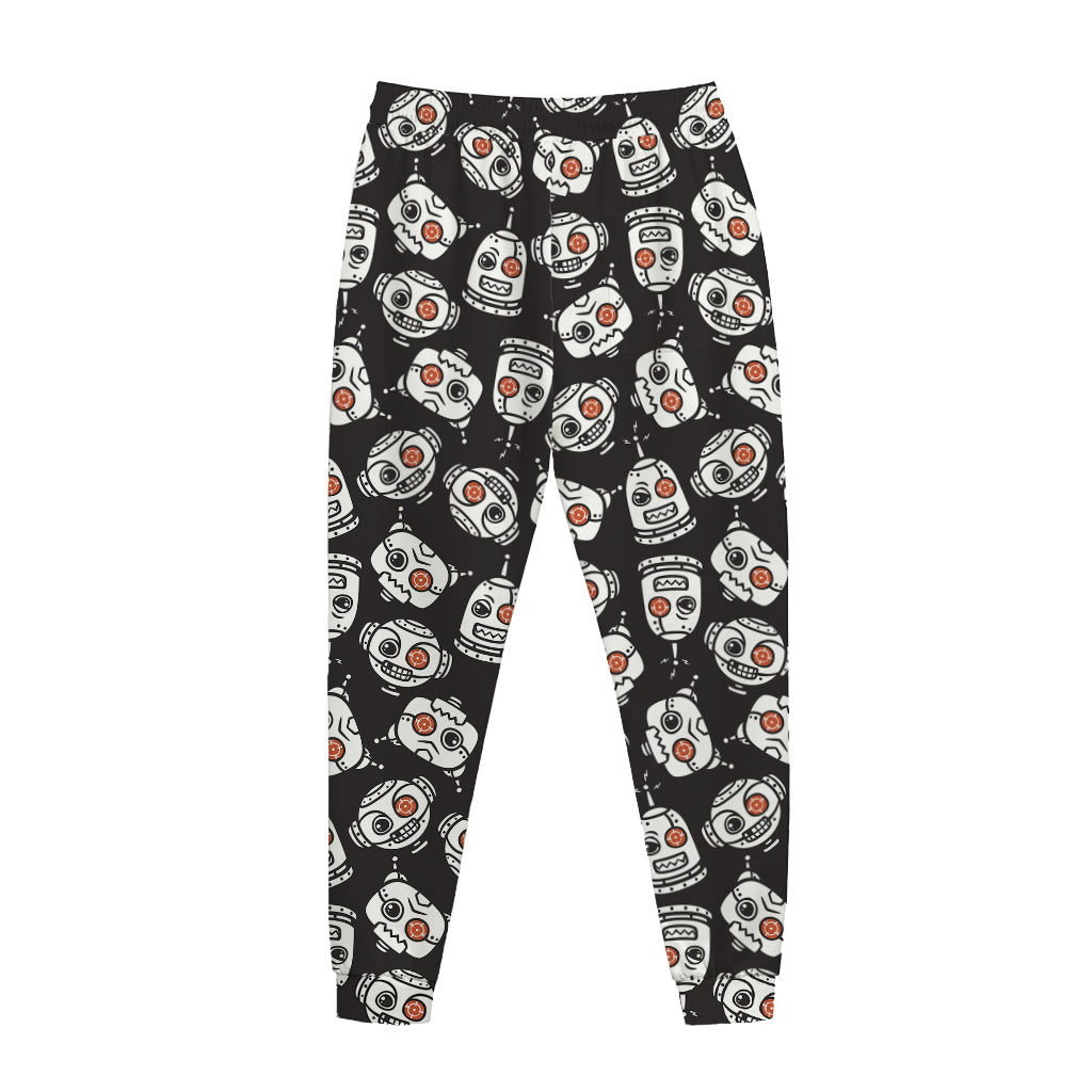 Angry Robot Pattern Print Jogger Pants