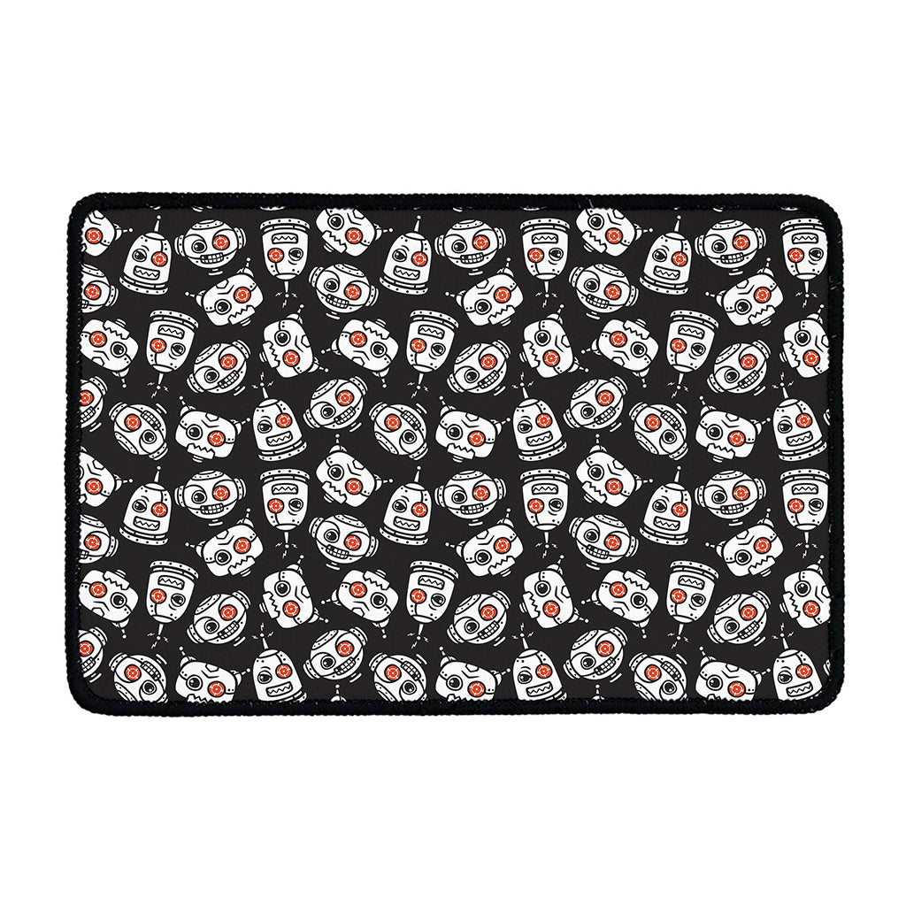 Angry Robot Pattern Print Kitchen Mat