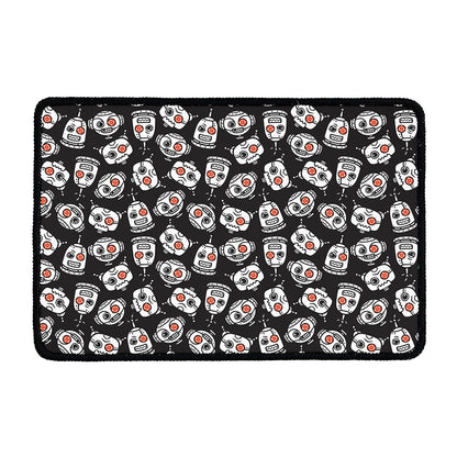 Angry Robot Pattern Print Kitchen Mat