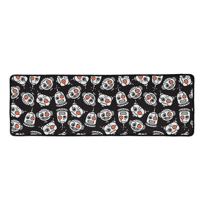 Angry Robot Pattern Print Long Kitchen Mat