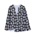 Angry Robot Pattern Print Long Sleeve Short Coat
