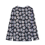 Angry Robot Pattern Print Long Sleeve Short Coat