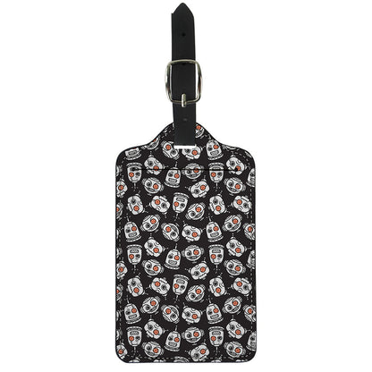 Angry Robot Pattern Print Luggage Tag