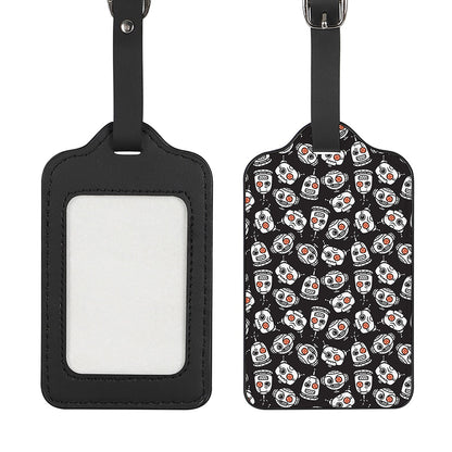 Angry Robot Pattern Print Luggage Tag