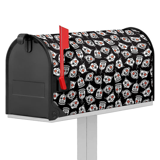 Angry Robot Pattern Print Mailbox Cover