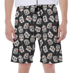 Angry Robot Pattern Print Men's Beach Shorts
