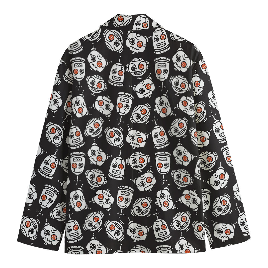 Angry Robot Pattern Print Men's Blazer
