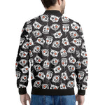 Angry Robot Pattern Print Men's Bomber Jacket