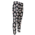 Angry Robot Pattern Print Men's Compression Pants