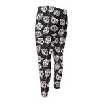 Angry Robot Pattern Print Men's Compression Pants