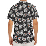 Angry Robot Pattern Print Men's Deep V-Neck Shirt