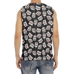 Angry Robot Pattern Print Men's Fitness Tank Top