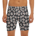 Angry Robot Pattern Print Men's Long Boxer Briefs