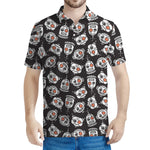 Angry Robot Pattern Print Men's Polo Shirt