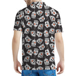 Angry Robot Pattern Print Men's Polo Shirt