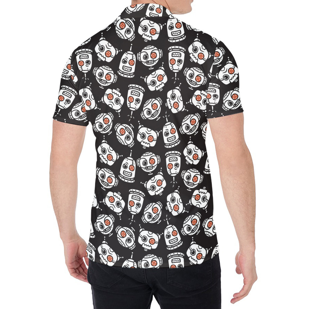 Angry Robot Pattern Print Men's Shirt