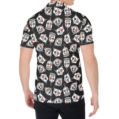 Angry Robot Pattern Print Men's Shirt