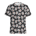 Angry Robot Pattern Print Men's Athletic T-Shirt