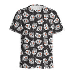 Angry Robot Pattern Print Men's Sports T-Shirt