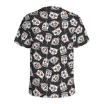 Angry Robot Pattern Print Men's Sports T-Shirt