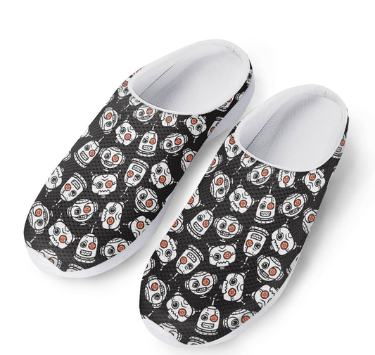 Angry Robot Pattern Print Mesh Casual Shoes