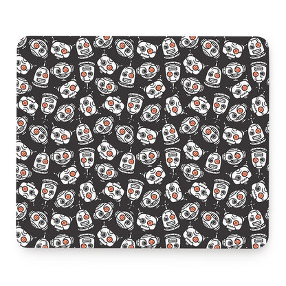 Angry Robot Pattern Print Mouse Pad