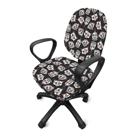 Angry Robot Pattern Print Office Chair Cover