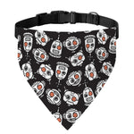 Angry Robot Pattern Print Over The Collar Dog Bandana
