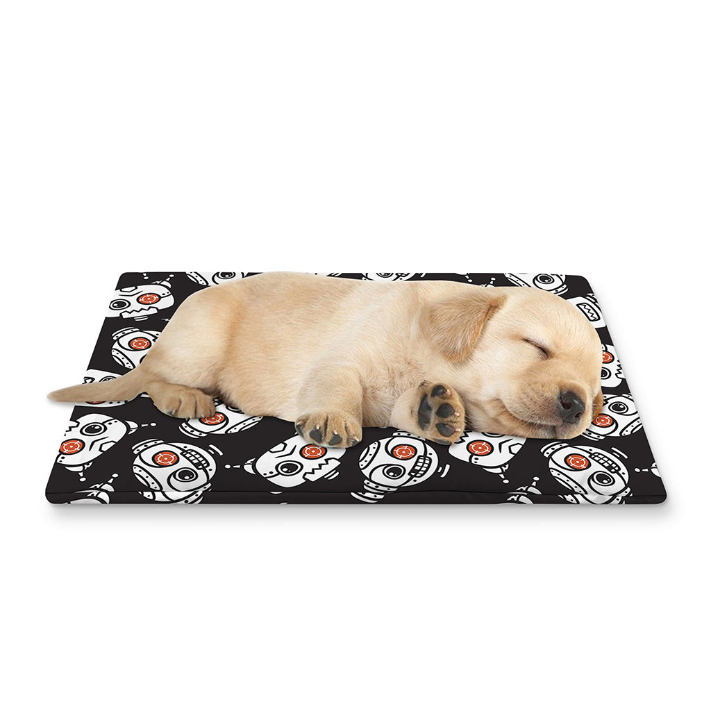 Angry Robot Pattern Print Pet Cooling Mat Cover
