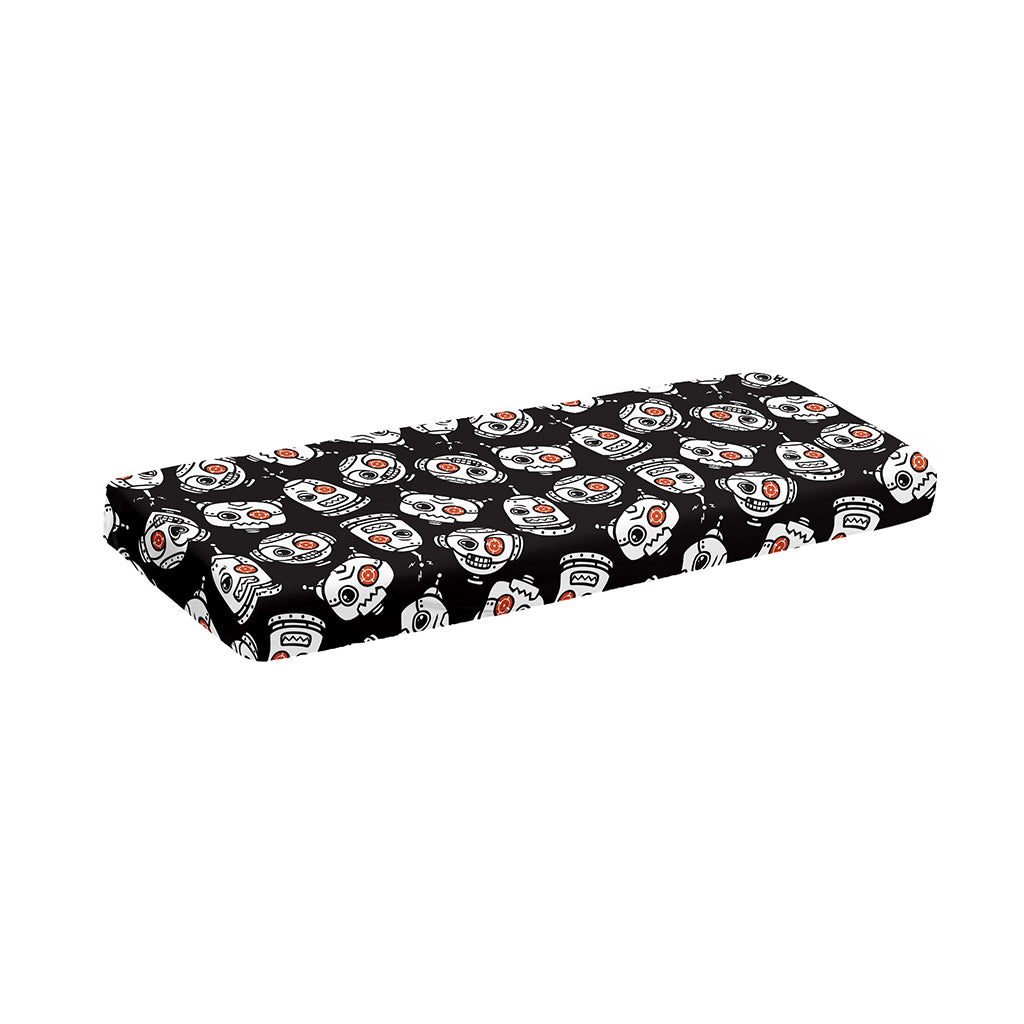 Angry Robot Pattern Print Piano Keyboard Cover
