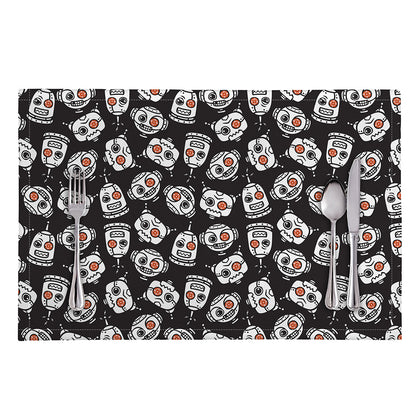 Angry Robot Pattern Print Placemat