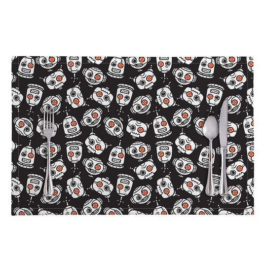 Angry Robot Pattern Print Placemat
